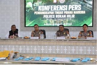 Polres Rohil Ungkap 48 Kasus Narkoba, 66 Tersangka Diamankan